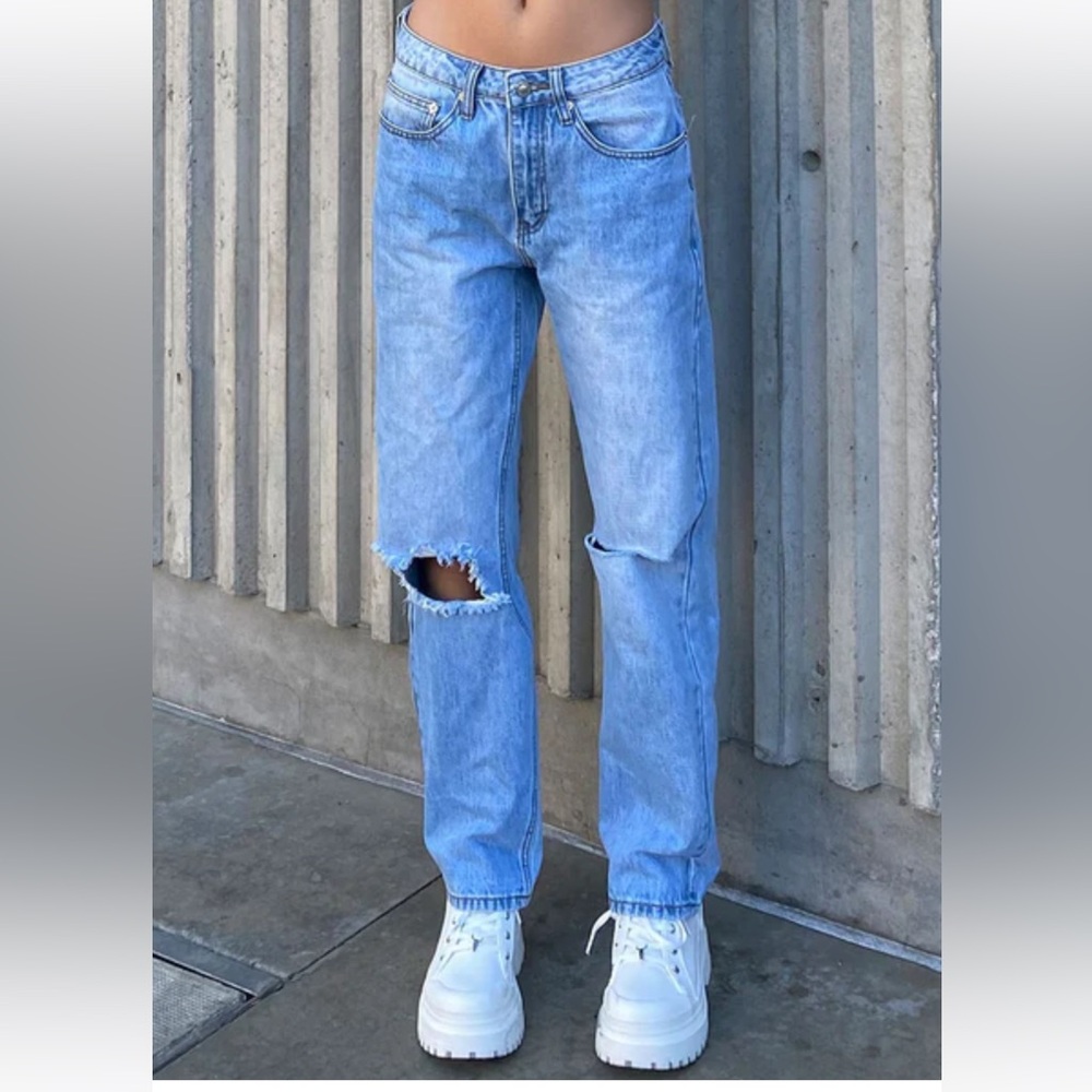 Princess Polly denim jeans straight leg like new size 2